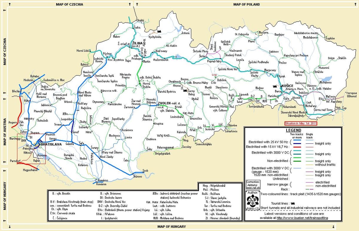 Slovakia đào tạo bản đồ