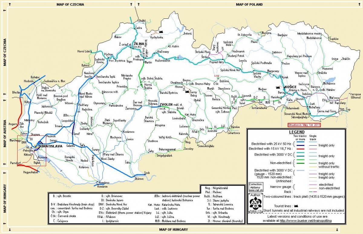 Slovakia đào tạo bản đồ