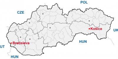 Bản đồ của kosice Slovakia